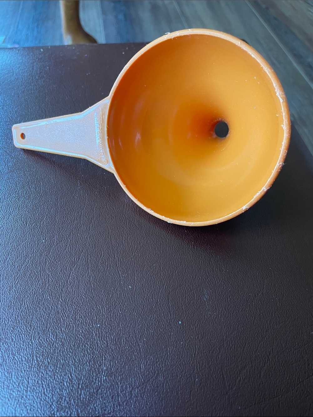 VTG Tupperware Orange Kitchen Funnel 3.75" #1227-2